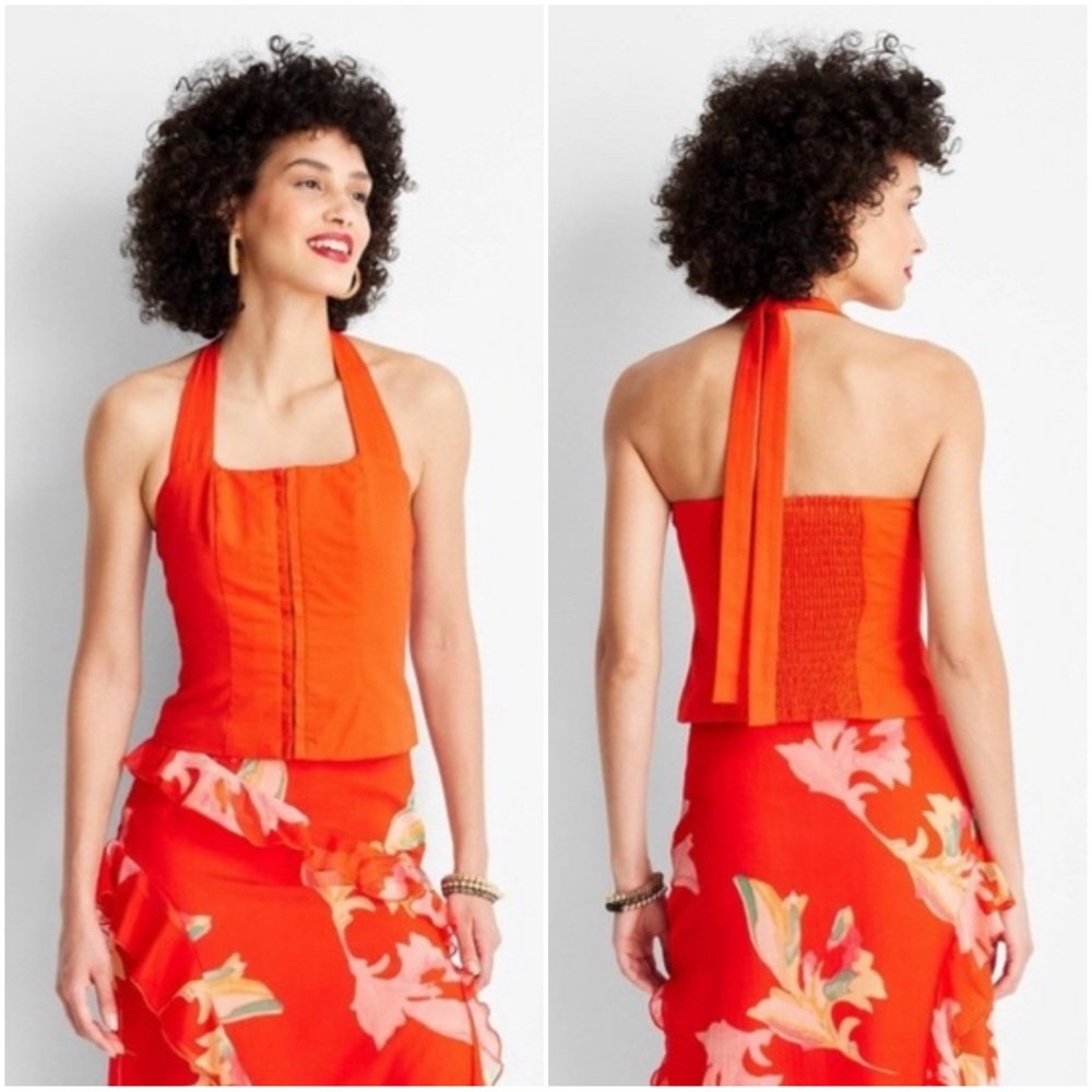 Future Collective - Jenee Naylor Red Halter Top, Size XXL - NWT